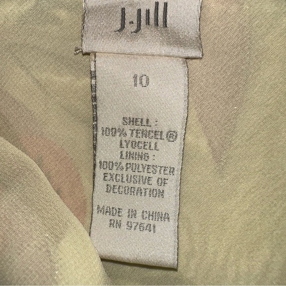 2 for $26 J. Jill Yellow Floral A-line Tencel Spring Summer Lightweight Skirt 10 - Picture 5 of 6